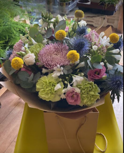 Good Times - Beautiful bouquet of seasonal flowers hand tied and presented in a gift bag